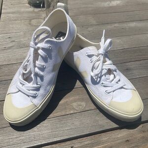 Veja White Canvas Sneakers